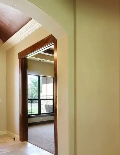 A wooden doorway